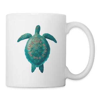 Tortue Climat Droits de l’homme Environnement - Mug blanc - blanc - Droite