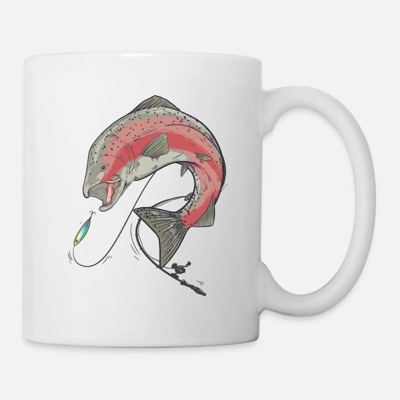 Forelle Meerforelle Lachs - Tasse - Weiß