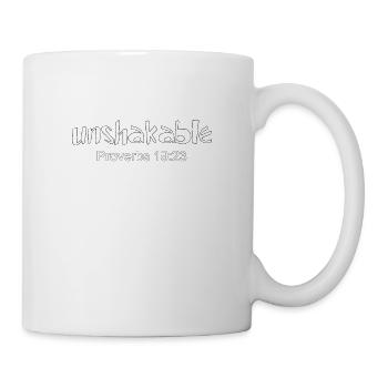 Christian Design Unshakable Proverbs 19 verse 23 - Mug - white - Right
