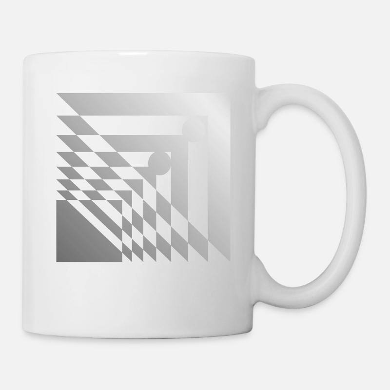 motif géométrique - Mug blanc - blanc
