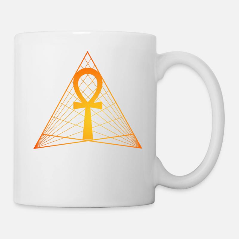 Croix égyptienne Ankh symbole de vie et d’immortalité - Mug blanc - blanc