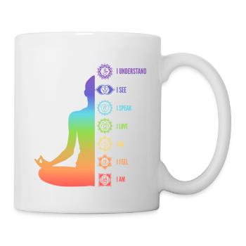 Chakra Energy Alignment Meditation Design - Mug - white - Right