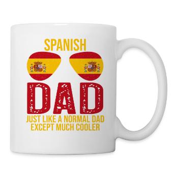 Spanish Dad Espagne drapeau lunettes de soleil Fête des Pères - Mug blanc - blanc - Droite