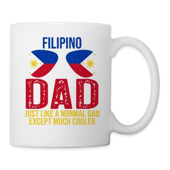 Filipino Dad Philippines Flag Sunglasses Father’s - Mug blanc - blanc - Droite