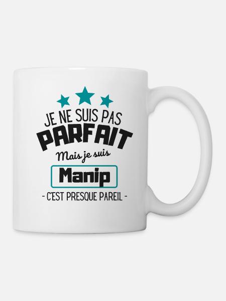 Je ne suis pas parfait mais je suis manip - Mug blanc - blanc