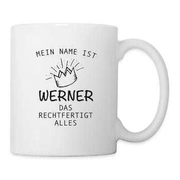 Werner Name Vorname Geschenk - Tasse - Weiß - Rechts