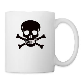 Skull Black Dark Horror Skulls - Mug - white - Right