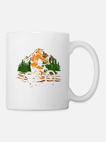 Spend more time on trails - MTB Mountainbike - Tasse - Weiß