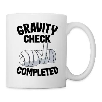 Gravity Check Completed Broken Arm Get Well Soon - Mug - white - Right