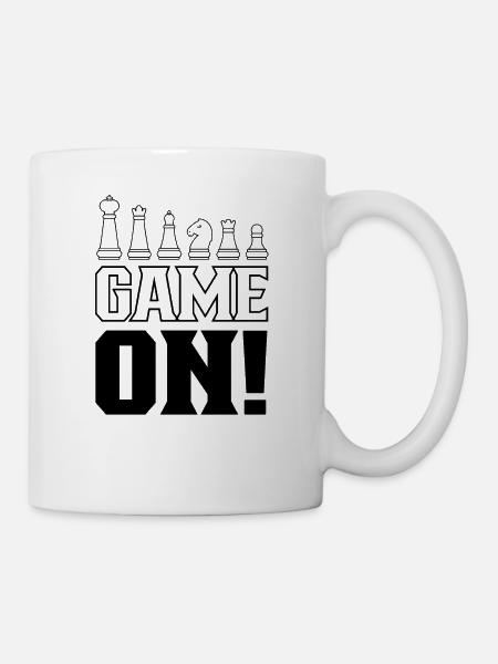Jeu d’échecs d’échecs - Mug blanc - blanc