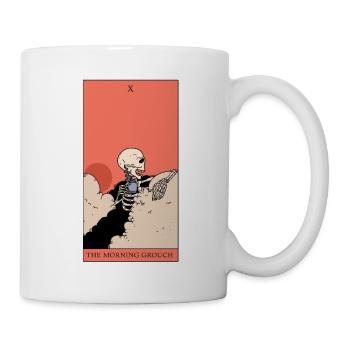 Morgenmuffel Tarotkarte Okkulte Geschenkidee - Tasse - Weiß - Rechts