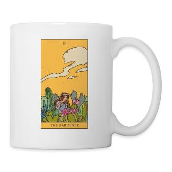 Garten Gärtnerin magische Tarotkarte Geschenkidee - Tasse - Weiß - Rechts