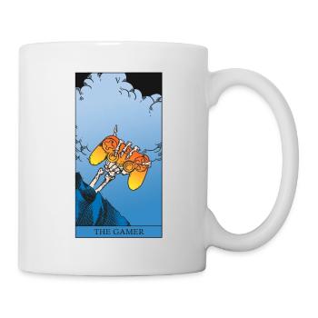 Gamer Tarotkarte cooles Gaming Gothic Design - Tasse - Weiß - Rechts