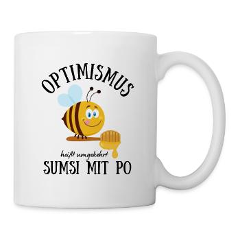 OPTIMISMUS SUMSI MIT PO - Tasse - Weiß - Rechts