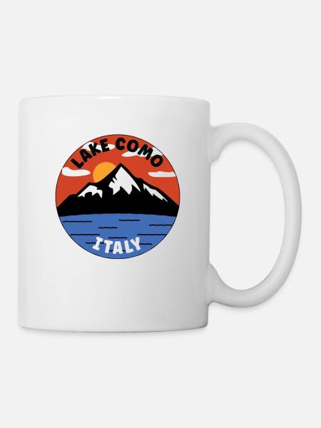 | du lac de Côme Italie | Lac et montagne - Mug blanc - blanc