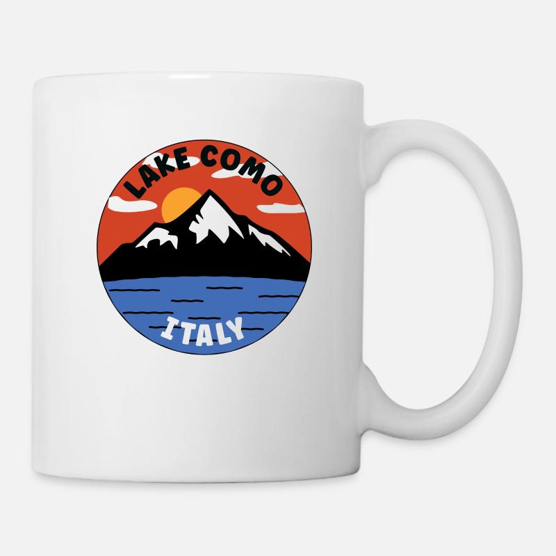 | du lac de Côme Italie | Lac et montagne - Mug blanc - blanc