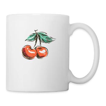 Cherry Cherries Sour Cherries Fruit Fruit Fruit Fruit - Mug - white - Right