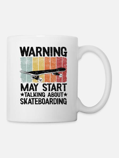 Cadeau de skateboarder dicton vintage de skateur - Mug blanc - blanc