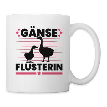 Gänse Flüsterin Züchter Gans Mädchen Gänsezüchter - Tasse - Weiß - Rechts
