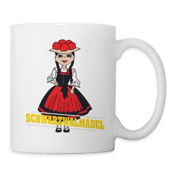 Schwarzwaldmädel Bollenhut Schwarzwald Mädel - Mug blanc - blanc - Droite
