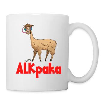Alkpaka lustiges Alkohol Alpaka Biertrinker - Tasse - Weiß - Rechts