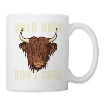 Wild Hair Dont Care Higland Cattle Vache - Mug blanc - blanc - Droite