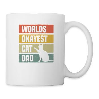 Katze Papa World s Okayest Cat Dad - Tasse - Weiß - Rechts
