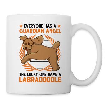 Labradoodle Guardian Angel Goldendoodle Gift - Mug - white - Right