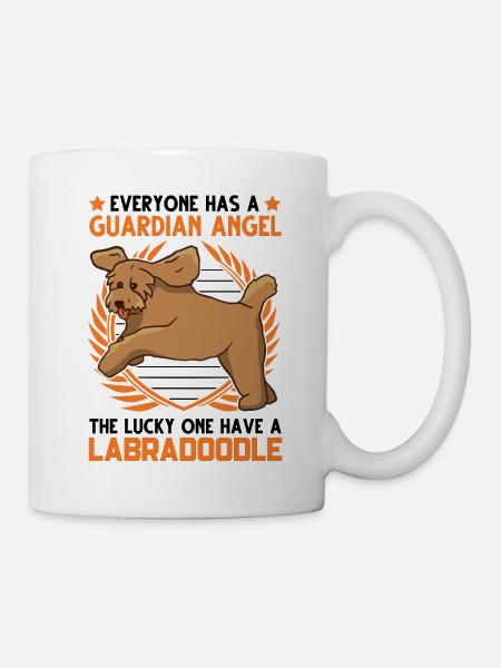 Labradoodle Schutzengel Goldendoodle Geschenk - Tasse - Weiß