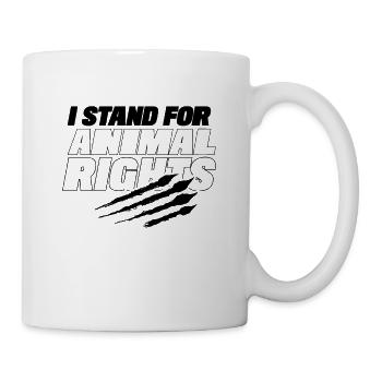 Je défends les droits des animaux Protection des animaux - Mug blanc - blanc - Droite
