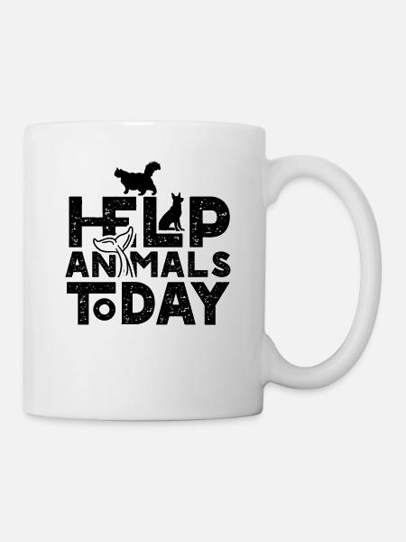 Aide aux animaux Aujourd’hui Animaux Protection des animaux Protection des animaux - Mug blanc - blanc