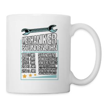 KFZ Auto Mechaniker Beruf Lustig Spruch Geschenk - Tasse - Weiß - Rechts