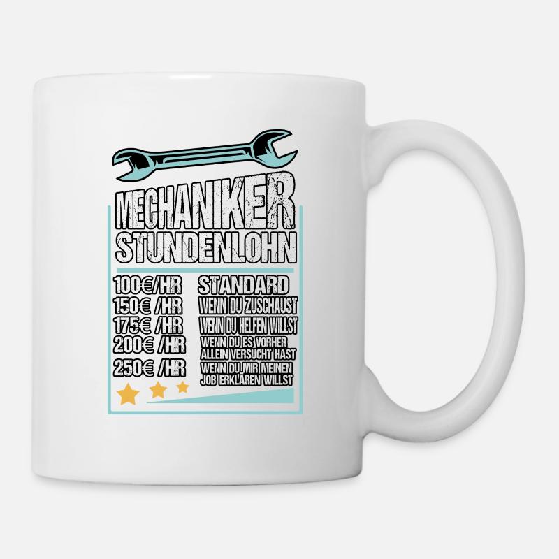 KFZ Auto Mechaniker Beruf Lustig Spruch Geschenk - Tasse - Weiß