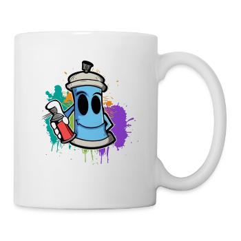 Spray Canister Graffiti Artist - Tasse - Weiß - Rechts