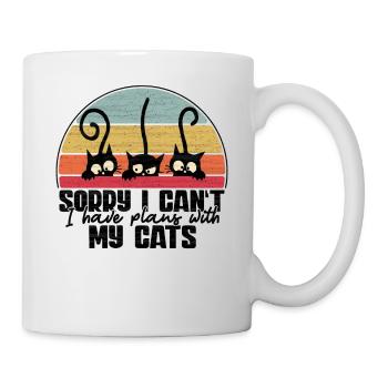 Chats de style vintage - Plans avec mes chats - Mug blanc - blanc - Droite