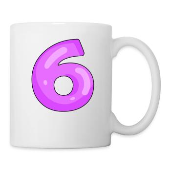 6 Lila - Tasse - Weiß - Rechts