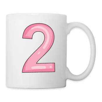 2 rosa - Tasse - Weiß - Rechts