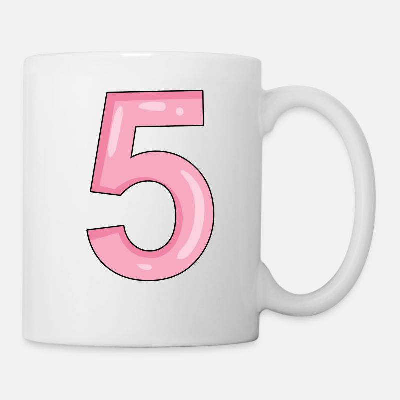 5 Pink - Mug - white