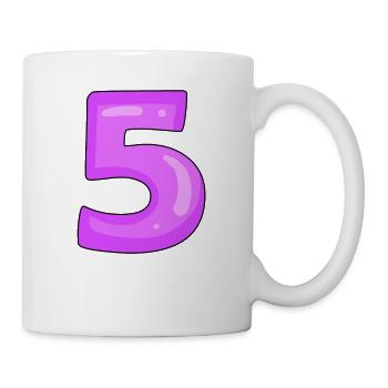 5 Lila - Tasse - Weiß - Rechts