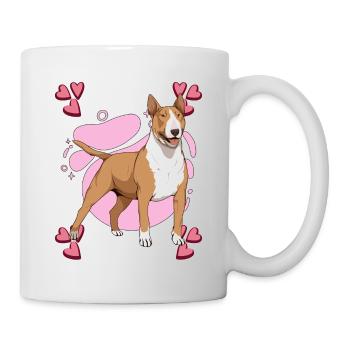 Bullterrier Bull Terrier Heart Design - Mug blanc - blanc - Droite