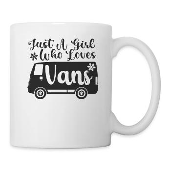 Girl Traveling RV Camper Mobile Home Trip Van Life - Mug - white - Right