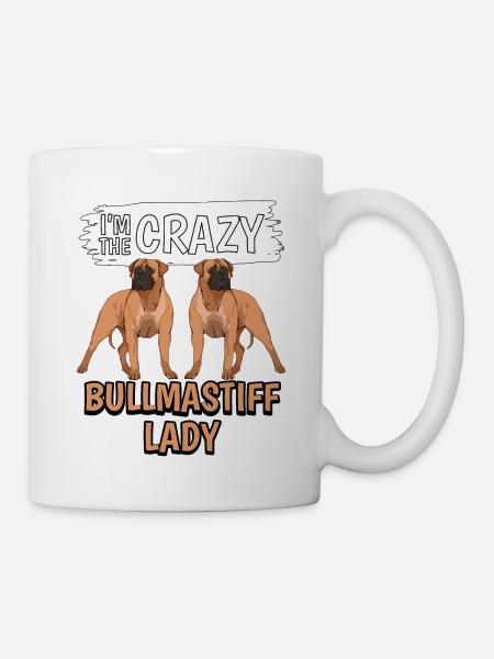 Bullmastiff I'm The Crazy Bullmastiff Lady - Mug - white