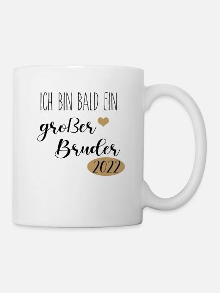 Ich bin bald ein großer Bruder | Bruder 2022 - Tasse - Weiß
