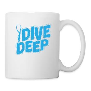 Apnoetaucher Dive Deep - Tasse - Weiß - Rechts