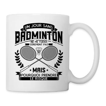 Badminton Humour Joueur Badminton - Mug blanc - blanc - Droite
