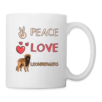 Leonberger Peace Love Leonbergers - Mug - white - Right