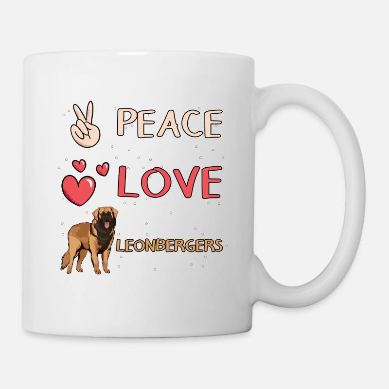 Leonberger Peace Love Leonbergers - Mug - white