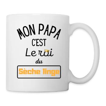 Mon papa c'est le roi du sèche-linge - Mug blanc - blanc - Droite