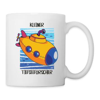 Kleiner Tiefseeforscher - Gelbes U-Boot - Tasse - Weiß - Rechts