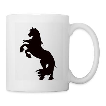 steigendes Friesen Pferd - Tasse - Weiß - Rechts